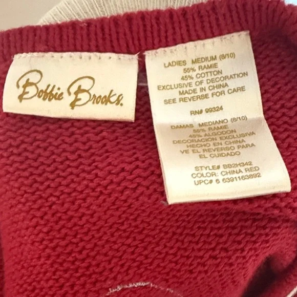 Bobbie Brooks Red Snowman Ugly Christmas Sweater Vest Women’s M Holiday Festive - Picture 3 of 3